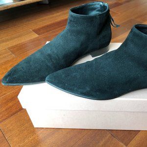 Miu Miu Black Suede Ankle Booties